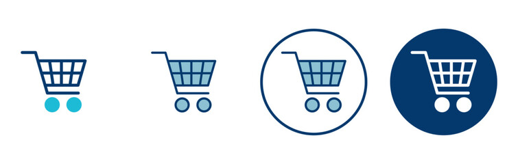 Shopping icon vector isolated on white background. Shopping cart icon. Basket icon. Trolley