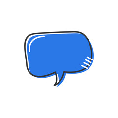 Naklejka premium Cute Speech Bubble Template