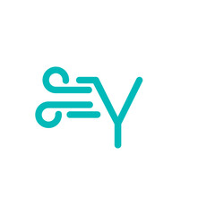 a combination of logos and vectors of wind, with initials, letters, numbers, or alphabets for business and others