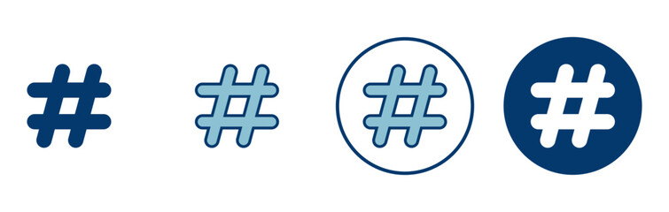 Hashtag icon vector isolated on white background. hashtag vector icon