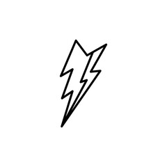 Lightning Flash Outline Template