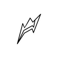 Lightning Flash Outline Template