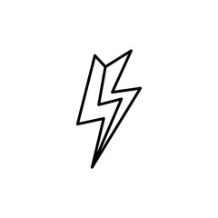Lightning Flash Outline Template