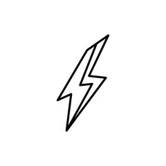 Lightning Flash Outline Template