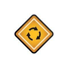 Yellow Road Sign Template