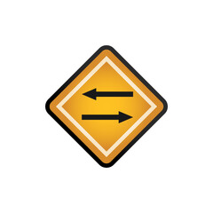Yellow Road Sign Template