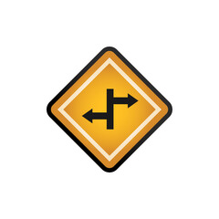 Yellow Road Sign Template