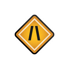 Yellow Road Sign Template