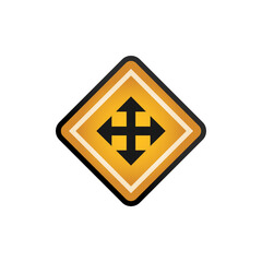 Yellow Road Sign Template