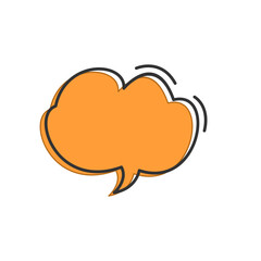 Speech Bubble With Line Template