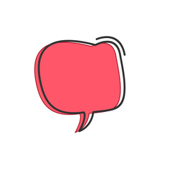 Speech Bubble With Line Template