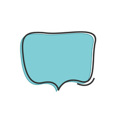 Speech Bubble With Line Template