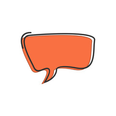 Speech Bubble With Line Template