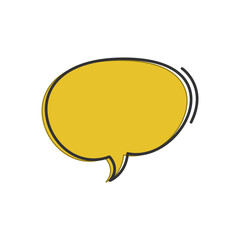 Speech Bubble With Line Template