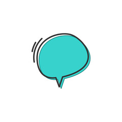 Speech Bubble With Line Template