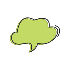Speech Bubble With Line Template