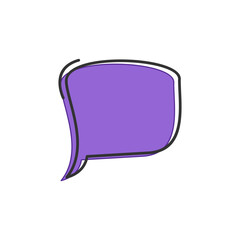 Speech Bubble With Line Template