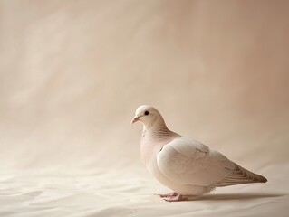 Fototapeta premium dove isolated on paper background