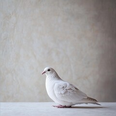 Obraz premium dove isolated on paper background