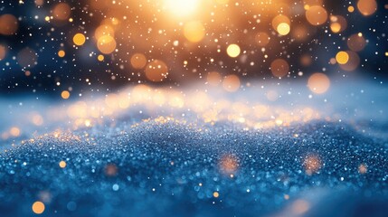 Obraz premium Sparkling Glitter Background with Golden Lights