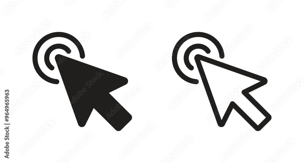 Poster cursor icon. cursors icon click vector