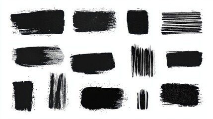 Black Brush Stroke Texture   Abstract Paint Splatter Background