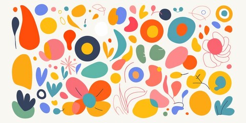  Line Drawings of Geometric Shapes, Lines, and Spirals on a Clean White Background 