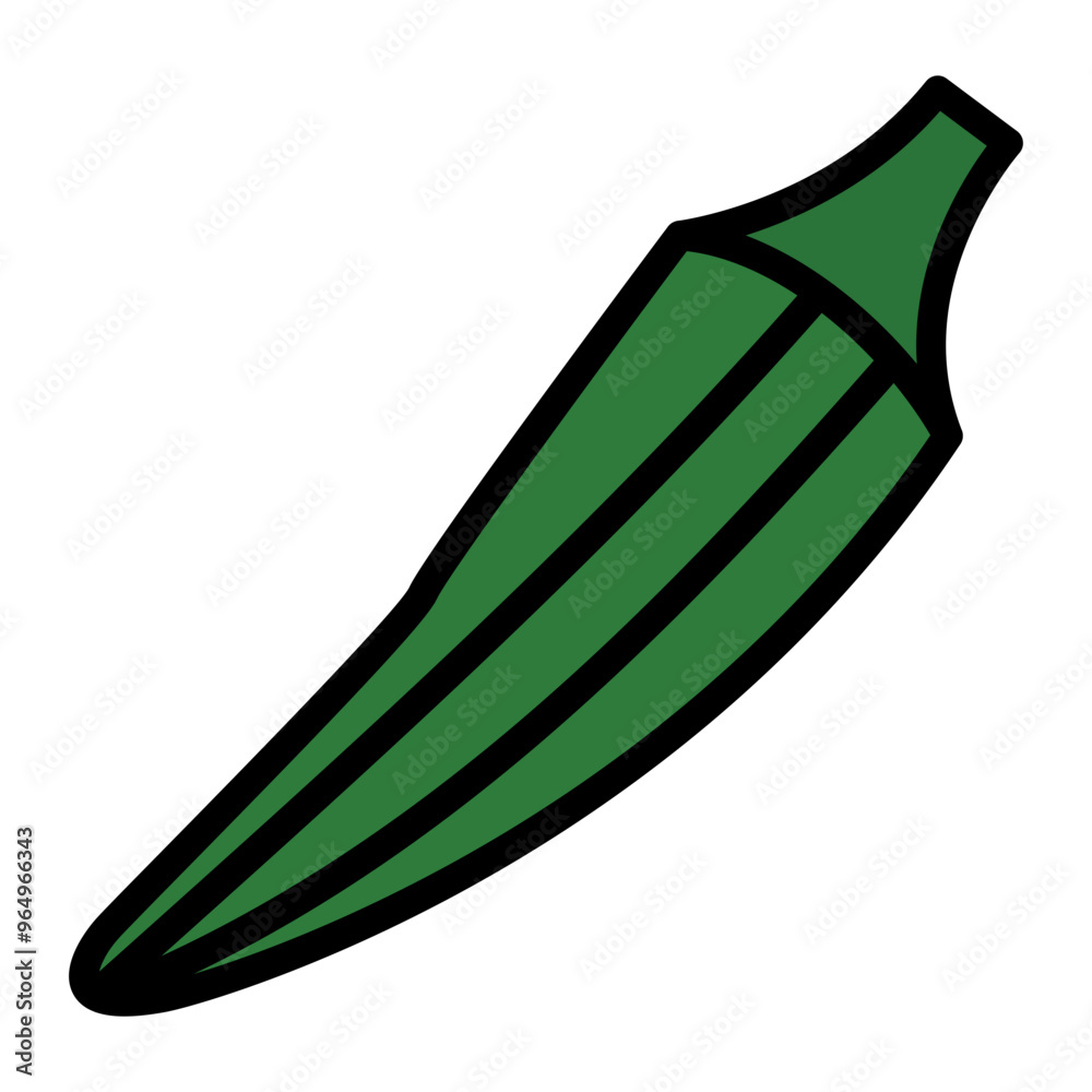 Sticker okra icon