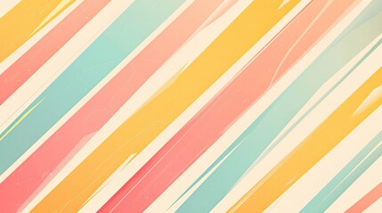  Pastel-Colored Background with Diagonal Lines and Simple Shapes in Light Pink, Beige, Green, Yellow, Light Blue, White, Light Orange, and Dark Teal