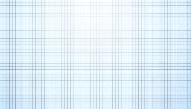  Vector Illustration of a White and Blue Grid on a White Background, Featuring a Blank Sheet of Graph Paper with Blue Lines in a Minimalist Square Grid Pattern