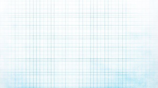  Vector Illustration of a White and Blue Grid on a White Background, Featuring a Blank Sheet of Graph Paper with Blue Lines in a Minimalist Square Grid Pattern