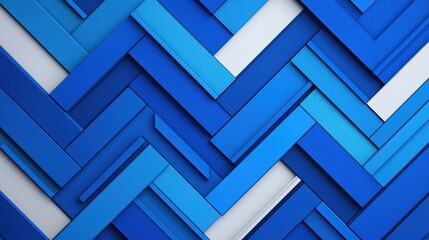 Blue and White Wooden Chevron Pattern Background