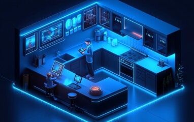 Innovative hightech smart home interior