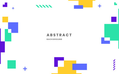 Obraz premium Abstract shapes geometric design with White background premium vector. geometric shapes colorful, modern shapes. Illustration 10 eps.