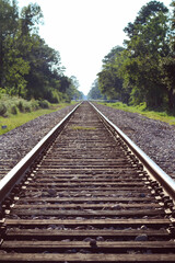 Fototapeta premium Railway track in Houston, Texas