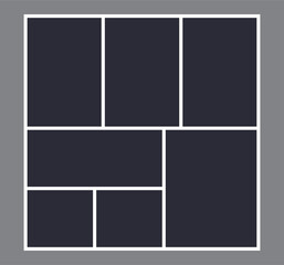 Obraz premium Collage grid effect photo frame template