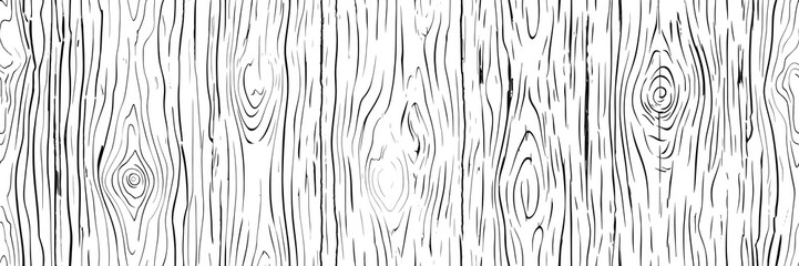 Wood plank, wood grain, seamless border, vector design, banner	