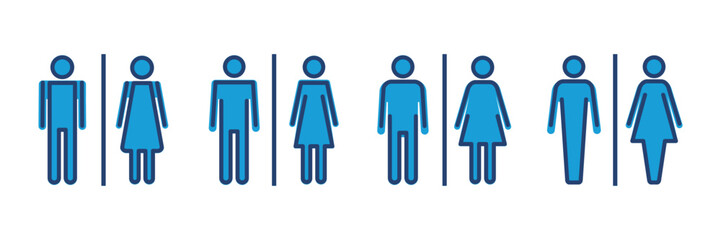 Toilet icon vector. restrooms icon vector. bathroom sign. wc, lavatory