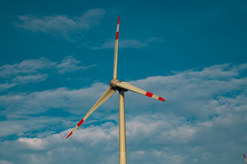 Wind energy. Green electricity. Wind generator power. Alternative energy.