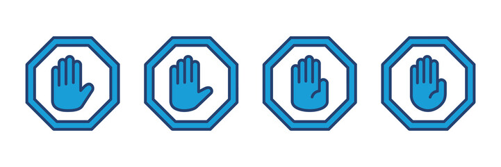 Obraz premium Stop icon vector. stop road sign. hand stop icon vector