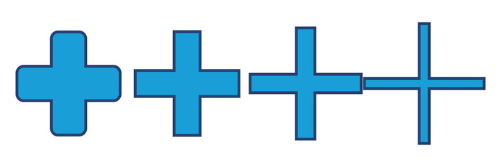 Obraz premium Plus Icon vector. Add plus icon