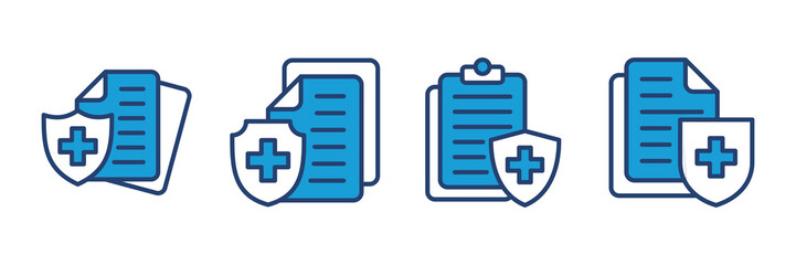 Medical insurance icon vector. health insurance icon