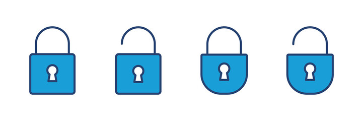 Lock icon vector. Padlock icon vector. Encryption icon. Security symbol