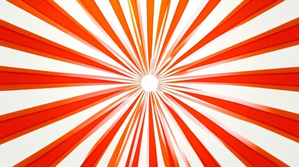 Vibrant Radial Pattern with Red and White Stripes in a Dynamic Burst Design
