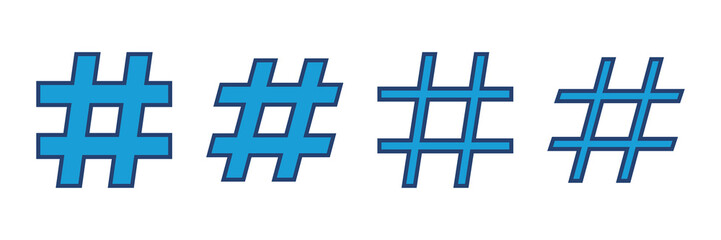 Obraz premium Hashtag icon vector. hashtag symbol