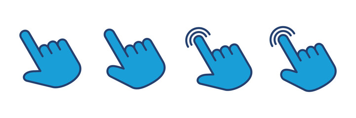 Hand cursor icon. cursor icon vector. hand cursor icon click