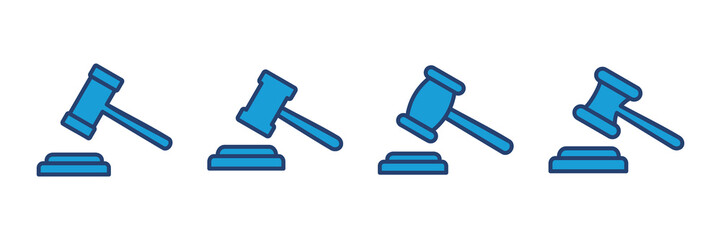 Gavel icon vector. judge gavel icon vector. law icon vector. auction hammer