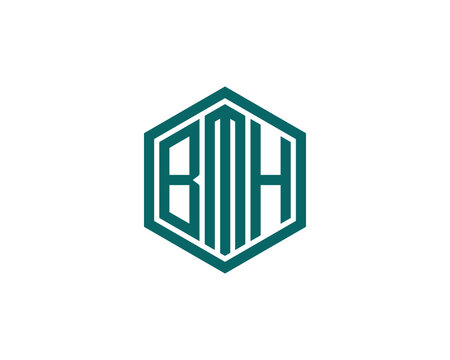 BMH Logo design vector template. BMH