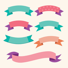 Obraz premium Set of the Ribbons