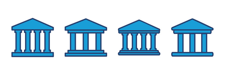 Bank icon vector. bank vector icon, museum, university